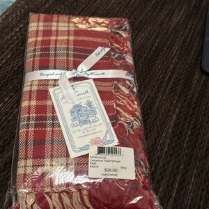 April Cornell Cinnamon Plaid Napkins Set of 4
